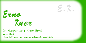 erno kner business card